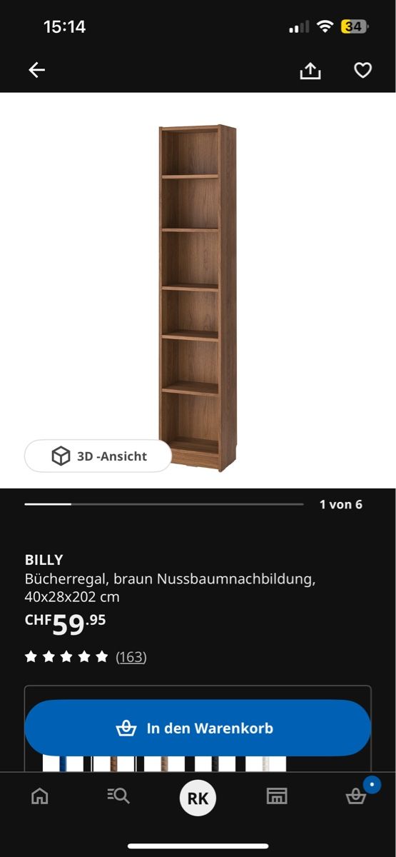 Scaffali: 3 Billy regale – Usato da Einsiedeln venduto da Lkurigee 1