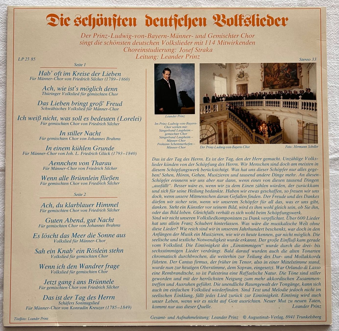 Schallplatten: Die schönsten Deutschen Volkslieder – Gebraucht aus Spiez von martin-7973 1