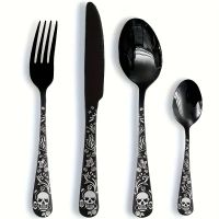🖤🍴 Gothic Besteck-Set – Dunkler Luxus für deine Tafel! 🌹