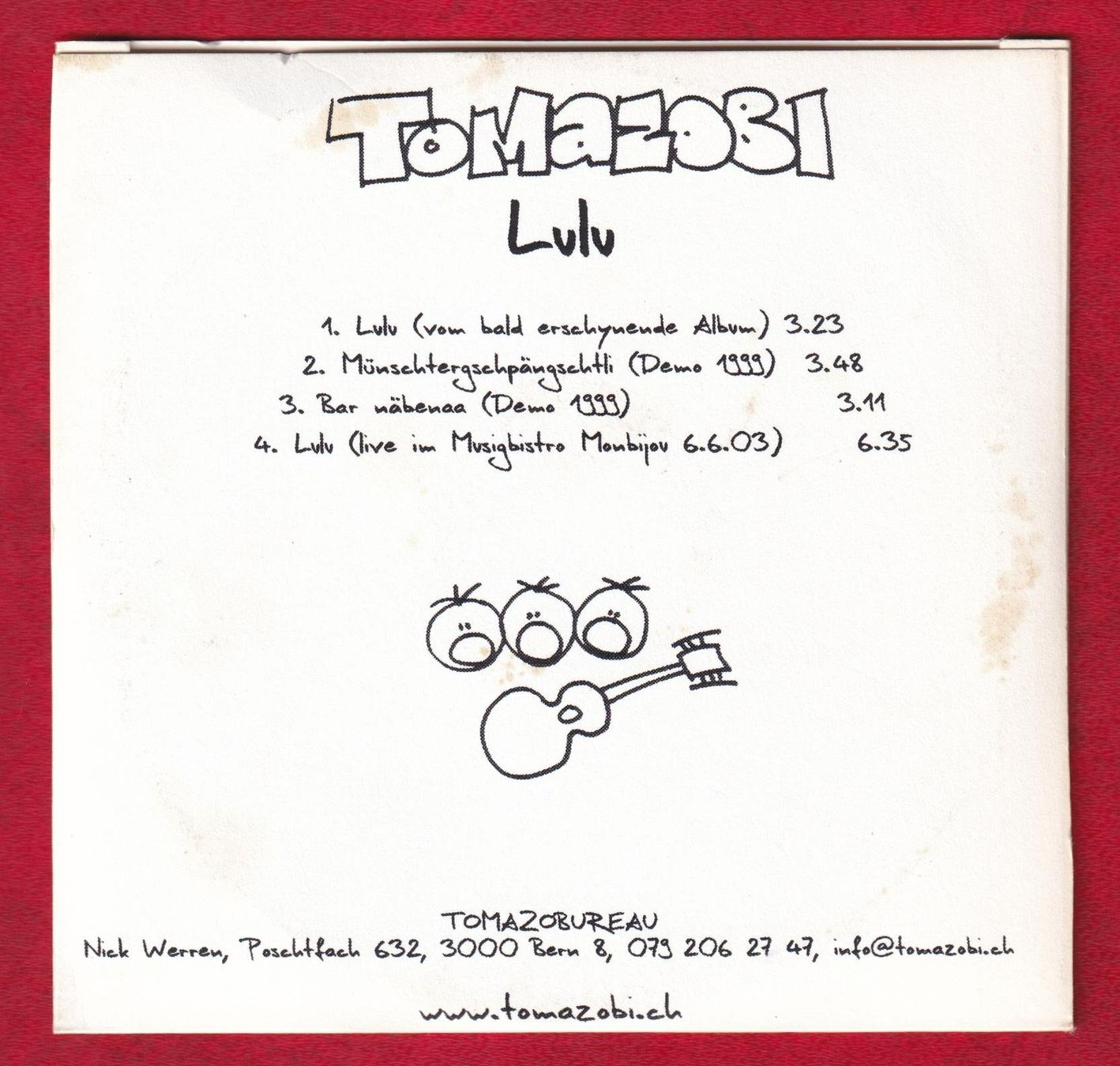CD: Tomazobi - Lulu (CD-Single) – Usato da Zürich venduto da Pfluftl2000 1