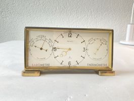 Petite pendulette avec baromètre, mécanique 8 jours