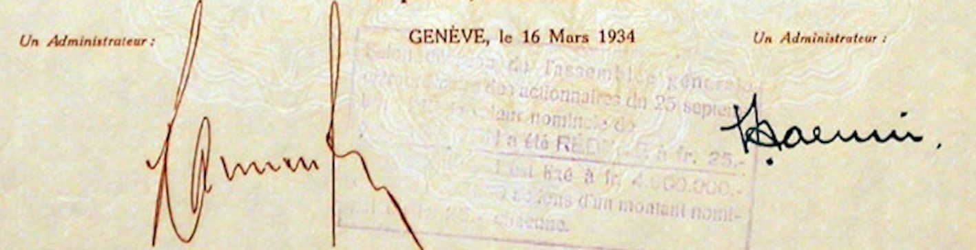 Documenti: OFA Holzindustrie-AG, Genève - 1934 – Usato da Solothurn venduto da Sgasche 1