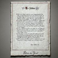 Rare et unique calligraphie "La fondue" patois du Jorat 1981