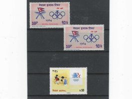 NEPAL 1964/84 ** 3 WERTE OLY.SPIELE
