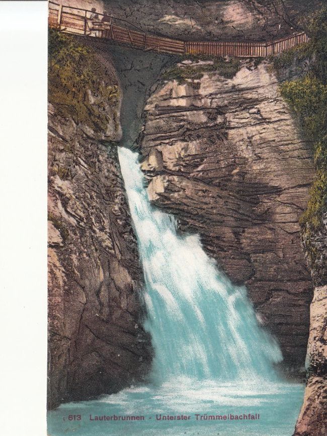 Cartoline postali: Trümmelbachfall 1913 – Usato da Bürglen TG venduto da StampGraf