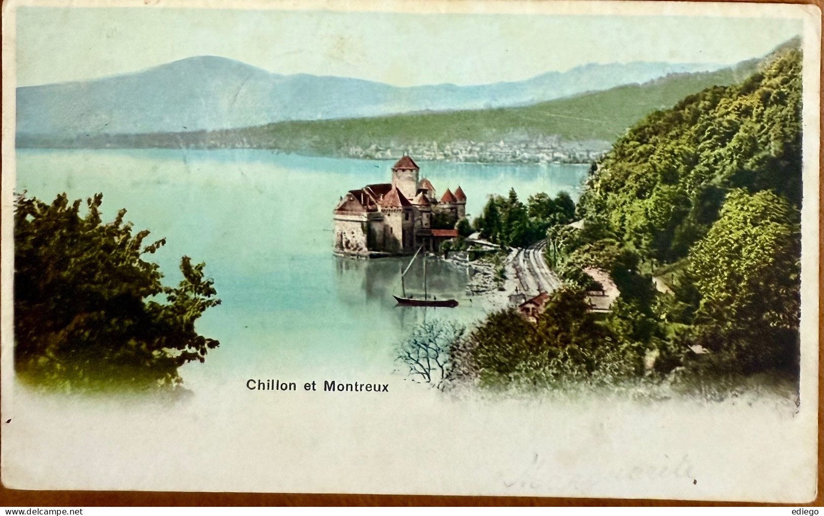 Cartoline postali: Chillon - Belle carte ancienne 1907 – Usato da Lutry venduto da Ediego