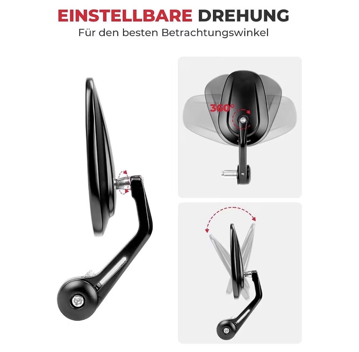 Tutti i ricambio per moto: Lenkerend Spiegel für Motorrad, mit e-Nummer – Usato da Rupperswil venduto da 4l310rsi 4