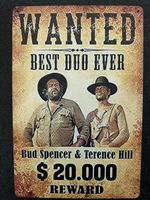 Blechschild Bud Spencer & Terence Hill Wanted Motiv