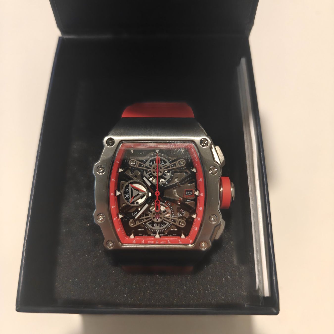 Pagani Design Orologi: Pagani Design Herrenuhr Uhr Rot – Nuovo (secondo la descrizione) da Suhr venduto da ChronixChronometer 4