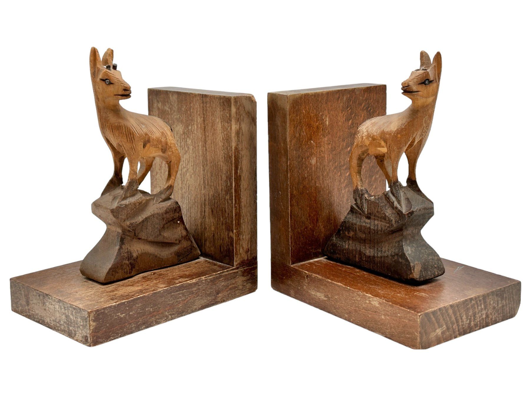 Altro in Decorazioni & Accessori: Serre-livres chevreuils sculptées Forêt-Noire. Signées – Usato da Morges venduto da vintix 6
