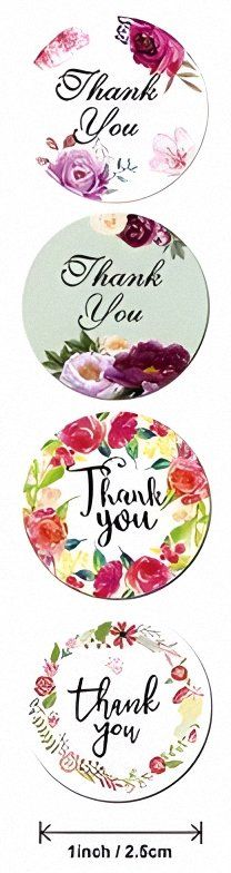 Autocollants: 100 Stück Blumenaufkleber "Thank You" – Neuf avec emballage d'origine à Zollikofen par Blackie
