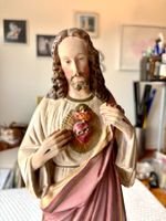 💚Antike Sacratissimum Cor Jesu Figur 💚 CH SAMMLUNG