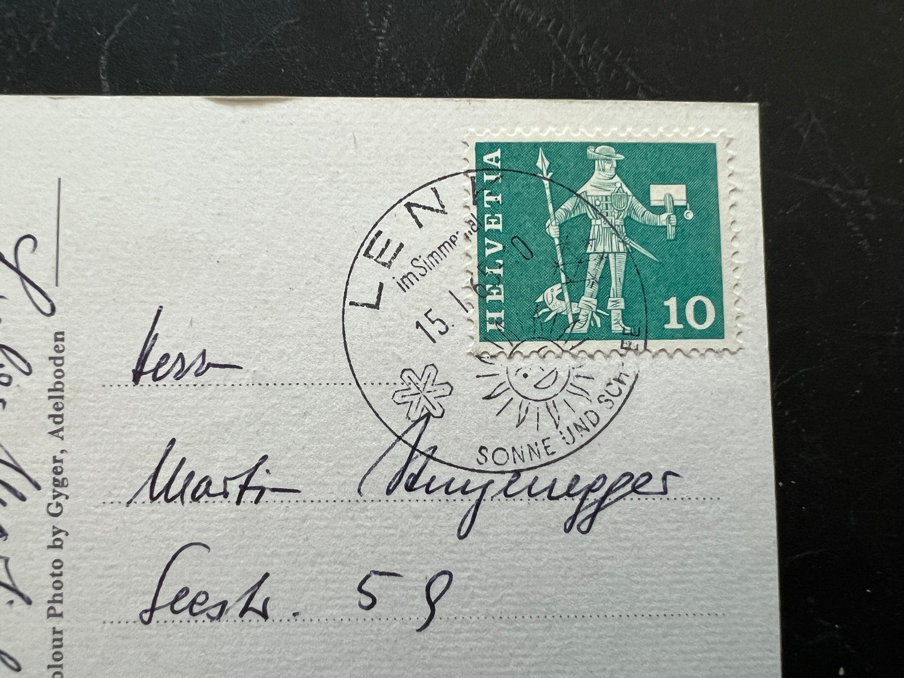 Ansichtskarten: AK    1965 Lenk   (G1023) – Gebraucht aus Hinwil von Sidi4 1