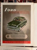 50er Jahre Werbung Mercedes Ford Plymouth Jaguar Vintage