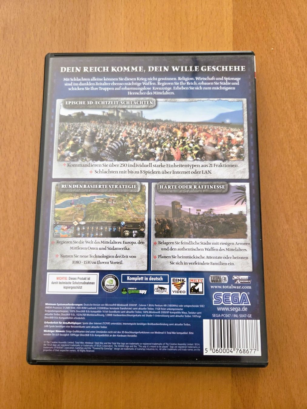 Sega Giochi: PC - DVD - TOTAL WAR - MEDIEVAL II - SEGA – Usato da Brüttisellen venduto da Nighttrain 2
