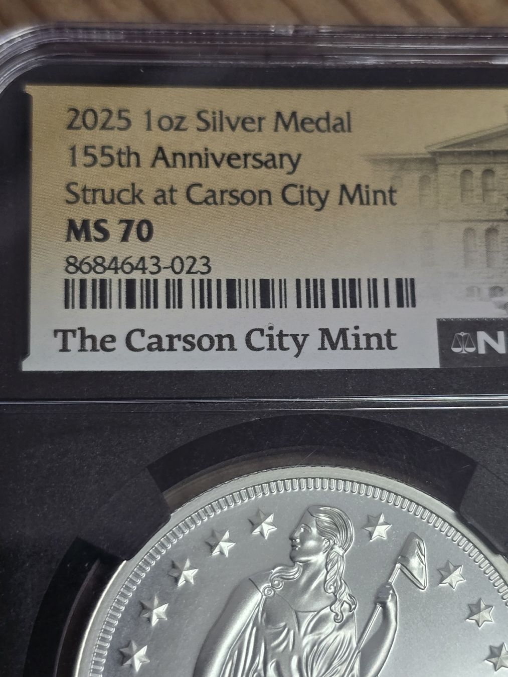 Alle Münzen: 2025 1oz Silbermedaille 155th Anniversary MS70 – Neu und originalverpackt aus Pfäffikon SZ von 26.4.14.17.25 1