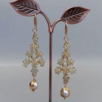 Lua Aquamarin Perlen Ohrhänger Echt Boucles Chandelier Perle