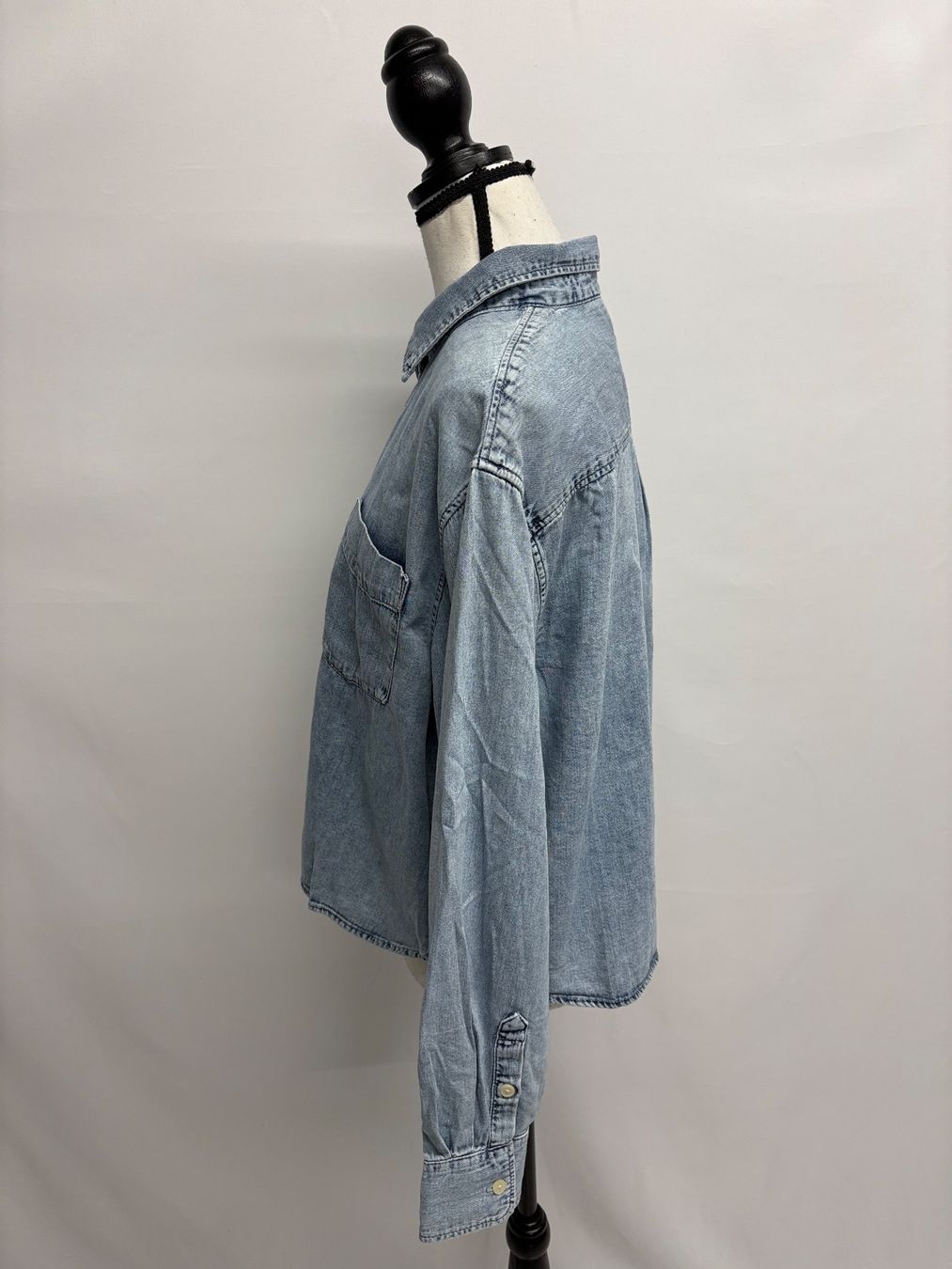 Gap Camicette: GAP Jeansbluse blau Gr. M kurz Bluse Baumwolle – Nuovo (secondo la descrizione) da Regensdorf venduto da secondchancefashion 1