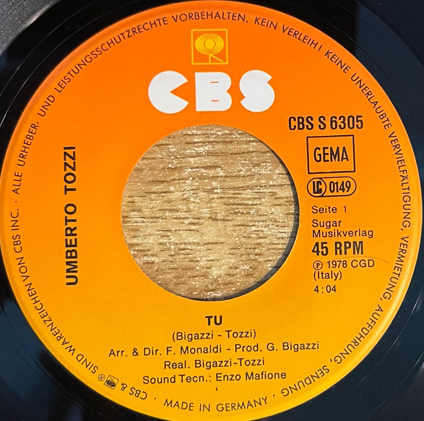 Vinyles: UMBERTO TOZZI - TU – D'occasion à Bussigny par vinyl-pas-cher 2