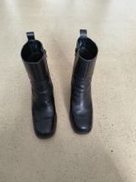 Elegante schwarze Lederstiefel Grösse 39