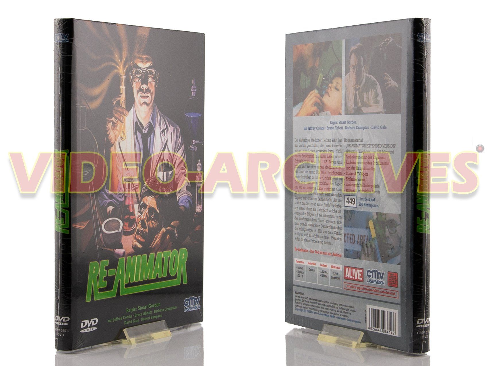Alle DVDs: Re-Animator - Kleine Hartbox - Full uncut Langfassung – Neu und originalverpackt aus Füllinsdorf von VIDEO-ARCHIVES