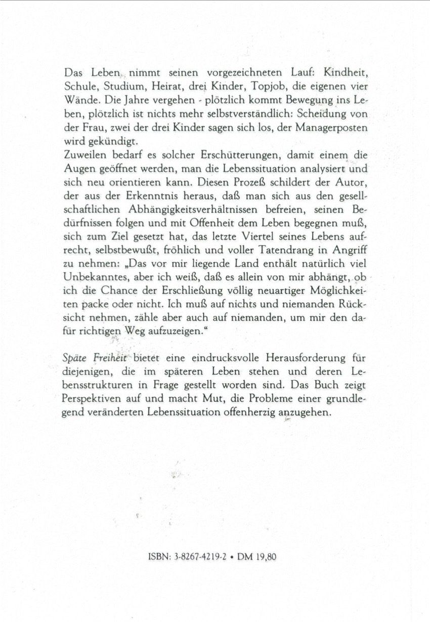 Livres: Catalan Alain J., Späte Freiheit – Neuf (Voir description) à Sarnen par Livres 1