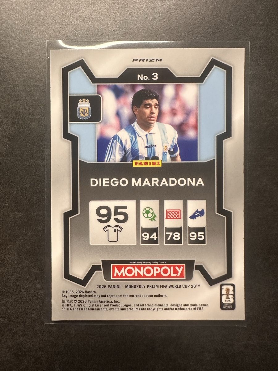 Panini Cartes à collectionner: Diego Maradona Panini Prizm Monopoly No.3 – Neuf (Voir description) à Walliswil b.Wangen par Swiss-Trading-Bros 1