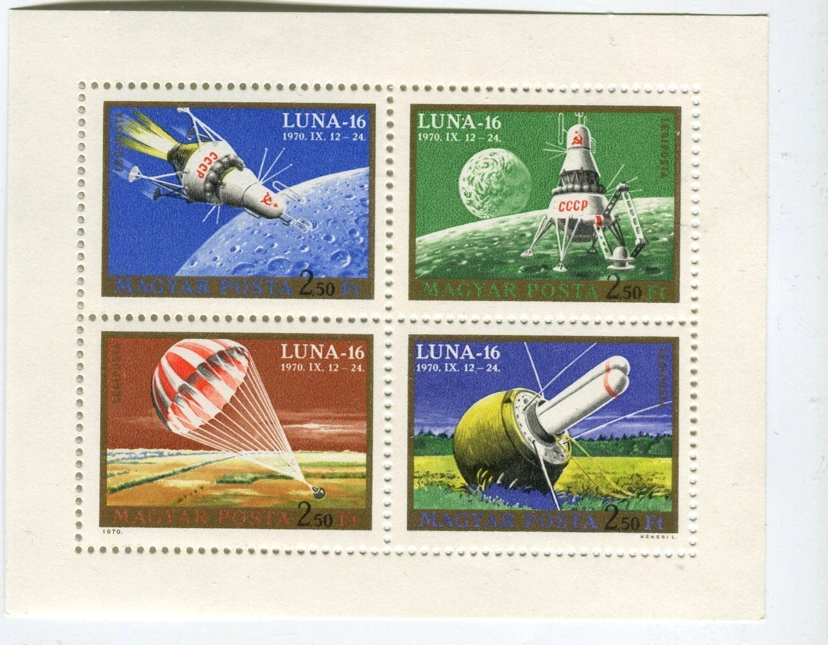 Alle Briefmarken: Block "Raumfahrt". Ungarn – Neu und originalverpackt aus Basel von Butsch5
