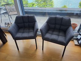 2x Esszimmerstühle in grau