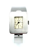 HERMES. Montre vintage argent, mouvement mécanique