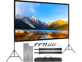 120 Zoll Leinwand für Beamer, 16:9 Projektor Leinwand Stativ