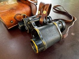 Feldstecher Armee 6x24, 1952. Ledertasche Fried Biegler 1917
