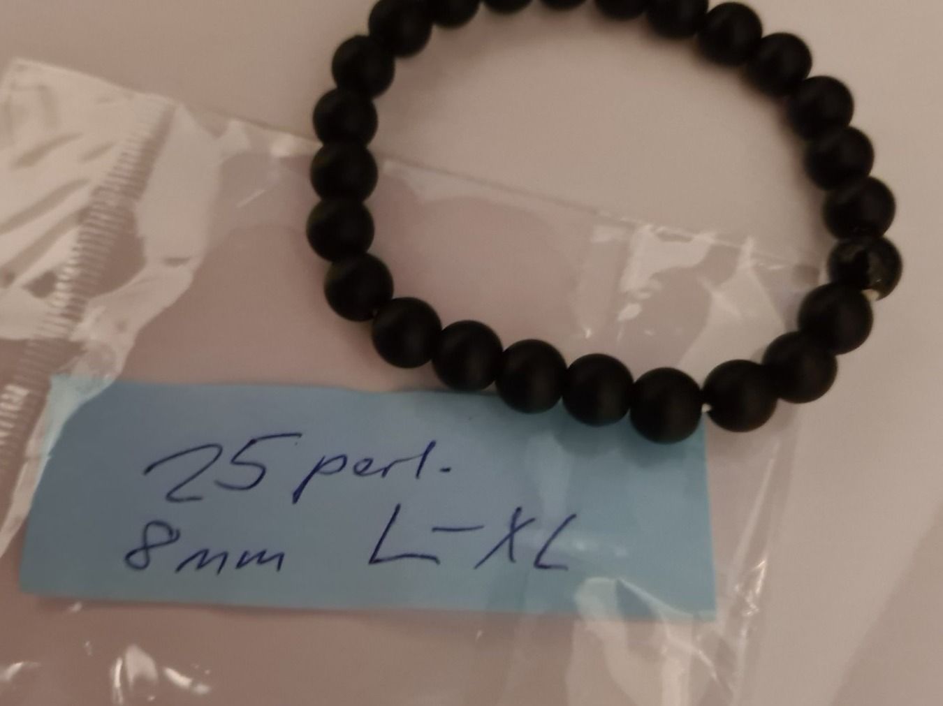 Onyx Bracciali & Braccialetti: Handgemachtes echtes Onyxstein matt Armband Elastikband Gr.L – Nuovo (secondo la descrizione) da Münchenbuchsee venduto da babilibern 9