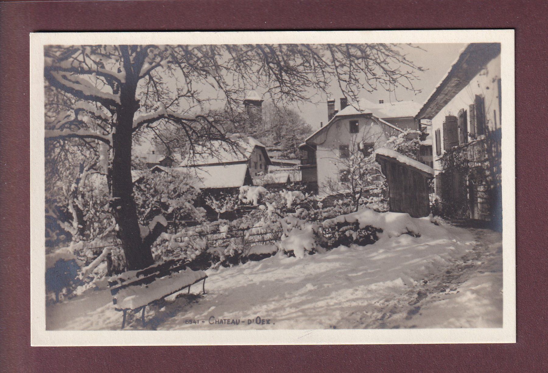 Cartoline postali: Partie enneigée à CHÂTEAU D'OEX – Usato da Pully venduto da nicecards