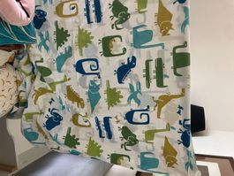 LAND OF NOD dinosaur sham/ duvet cover TWIN USA