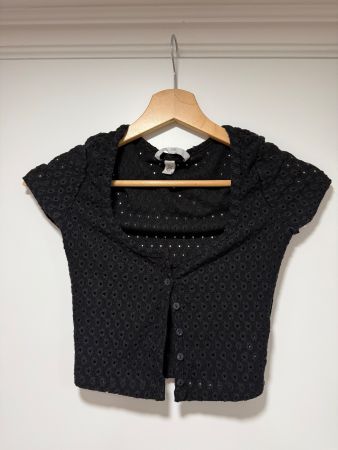 *NEU* H&M Schwarze Sommer Strickjacke, Grösse XS