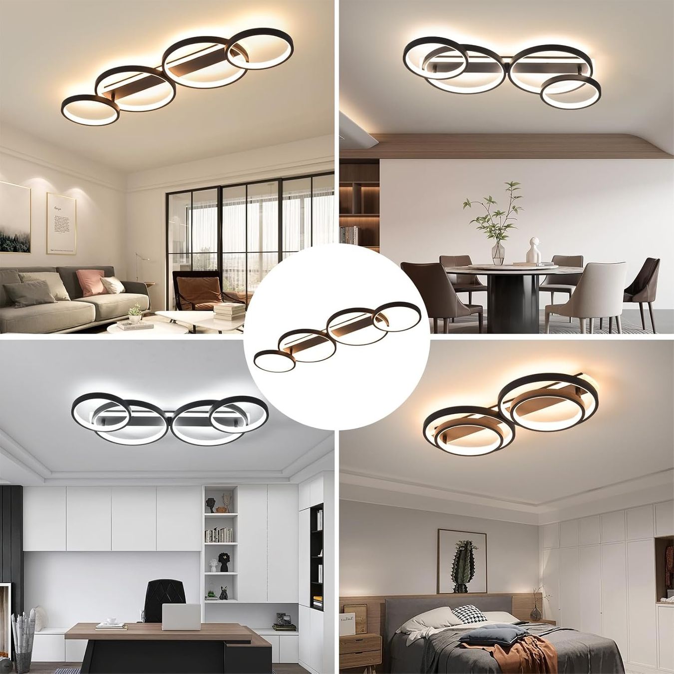 Kronleuchter & Deckenlampen: LED Deckenlampe dimmbar APP Fernbedienung 48W Schwarz – Neu und originalverpackt aus Neuhausen von apo_zn9s 1