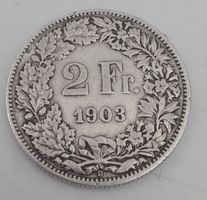 Pièce Suisse 2 Francs 1903 B Helvetia argent