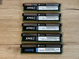 5x 4GB Corsair XMS3 DDR3 Arbeitsspeicher (1600 MHz, CL9)