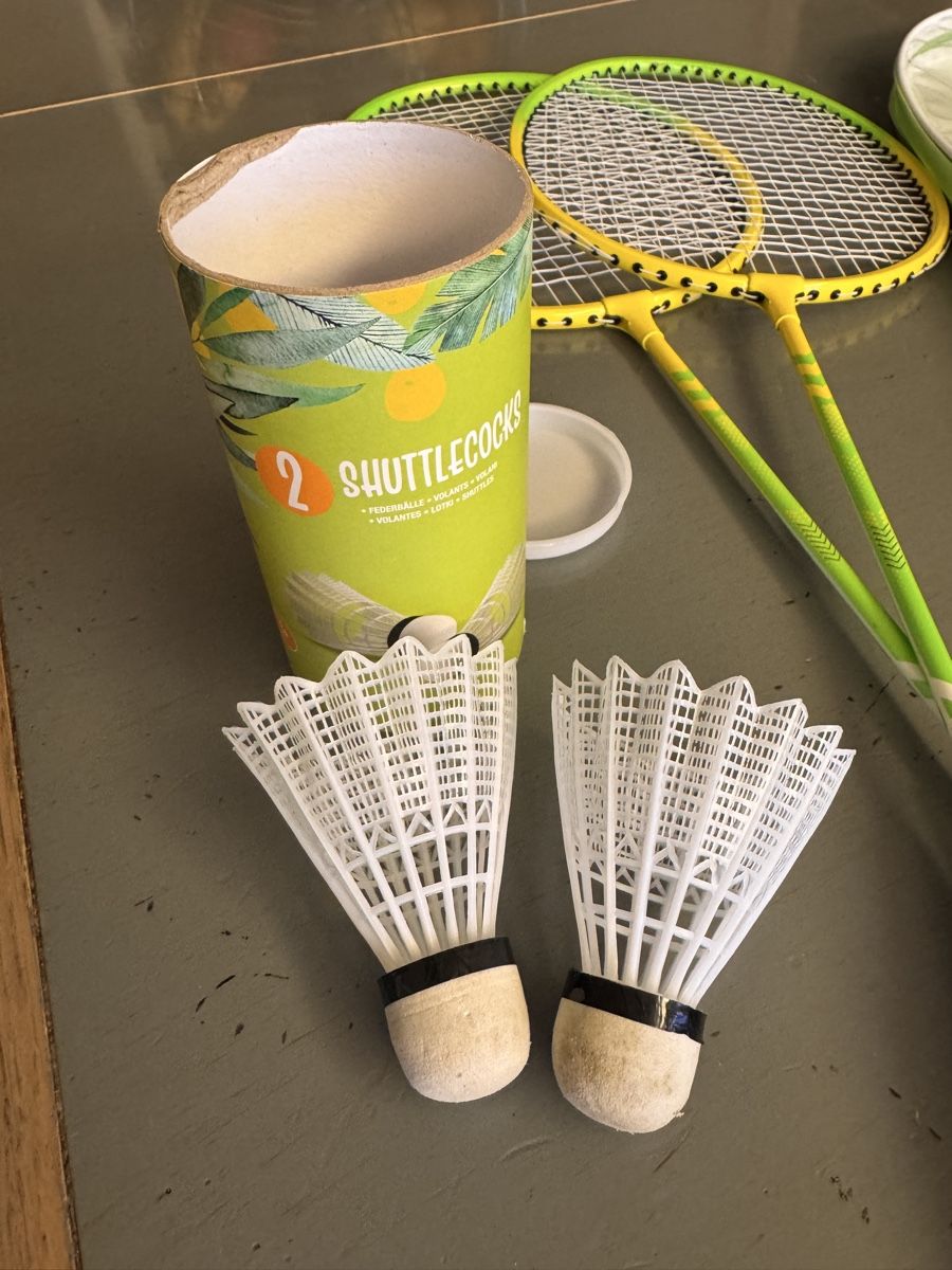 Racchette: Badminton Set 2 Racquets 2 Shuttlecocks Bag Great Summer Fun – Usato da Zug venduto da Arina2 2
