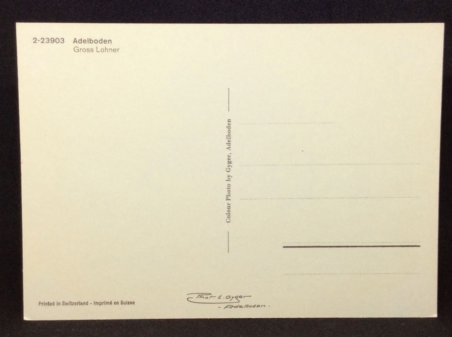 Cartes postales: Adelboden, Gross-Lohner – D'occasion à Widnau par Brusi9 1