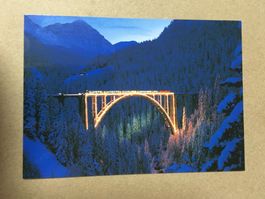 AK Eisenbahn Arosa Express Viadukt