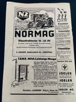 Antike Traktorenwerbung Normag Diesel 15-33PS (Normag-Zürge)