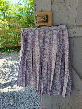 jupe plissée en soie taille 40