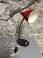 Lampada da tavolo vintage rossa metallo metallo con filo