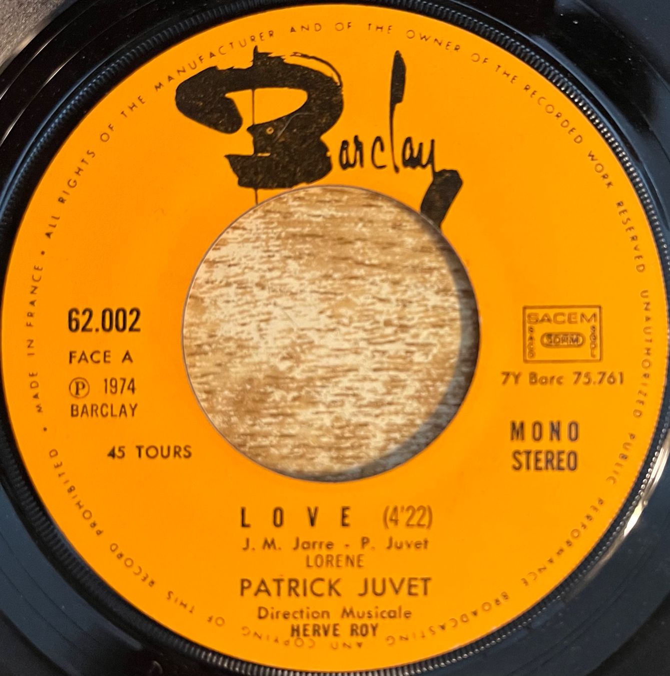 Vinyles: PATRICK JUVET - LOVE – D'occasion à Bussigny par vinyl-pas-cher 2