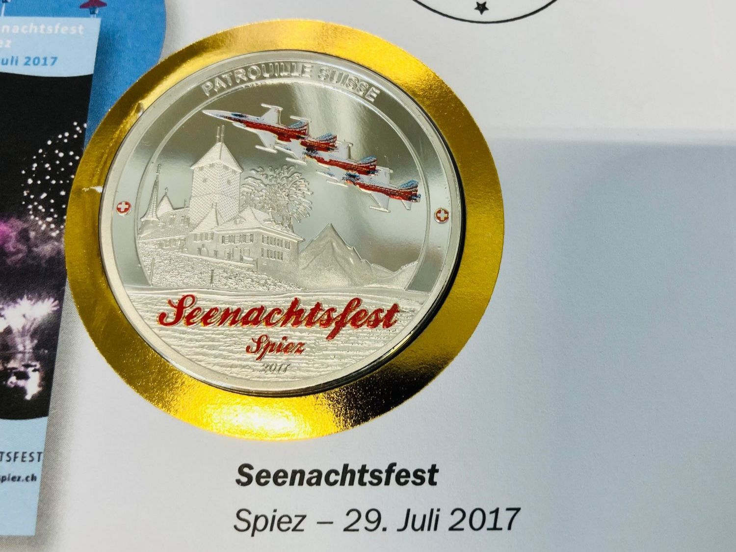 Medaillen: Patrouille Suisse  Numisbrief versilberte Medaille 2017 – Gebraucht aus Merenschwand von Garfield2026