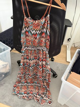 Sommermaxikleid Ethno Muster Gr S, neuwertig