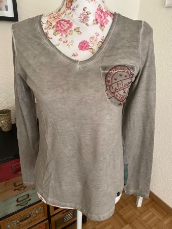 Key Largo Blusen Shirt hellgrau Gr S