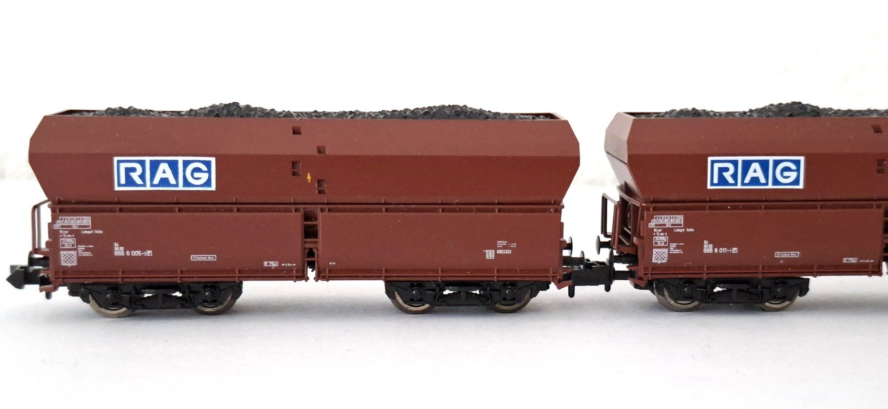Roco Modellini di ferrovie: 2 Roco DB Kohlewagen RAG – Usato da Biberist venduto da Ntrains 1